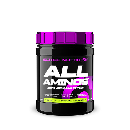 SciTec All Aminos, Green Tea Raspberry - 340 grams | High-Quality Amino Acids and BCAAs | MySupplementShop.co.uk