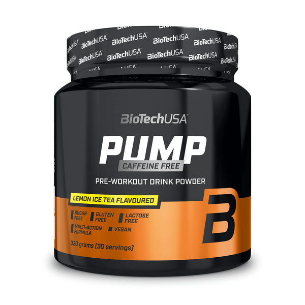 BioTechUSA Pump Caffeine Free, Lemon Ice Tea (EAN 5999076241835) - 330 grams | High-Quality Pre & Post Workout | MySupplementShop.co.uk