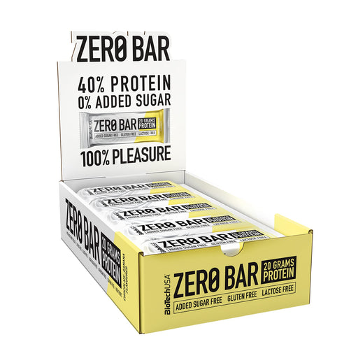 BioTechUSA Zero Bar, Chocolate Banana - 20 x 50g | High-Quality Protein Bars | MySupplementShop.co.uk