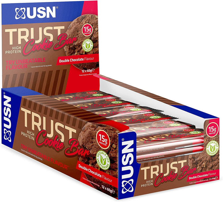 USN Trust Cookie Bar 12 x 60g | High-Quality Health & Beauty > Health Care > Fitness & Nutrition > Vitamins & Supplements | MySupplementShop.co.uk