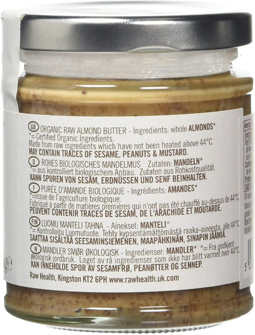 Raw Health Organic Almond Butter 170g | High-Quality Health Foods | MySupplementShop.co.uk