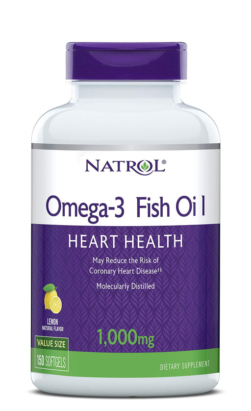 Natrol Omega-3 Fish Oil, 1000mg - 150 softgels | High-Quality Omegas, EFAs, CLA, Oils | MySupplementShop.co.uk