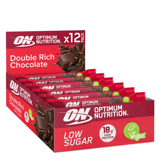 Optimum Nutrition Plant Bar 12x60g Double Choc - Supplements at MySupplementShop by Optimum Nutrition