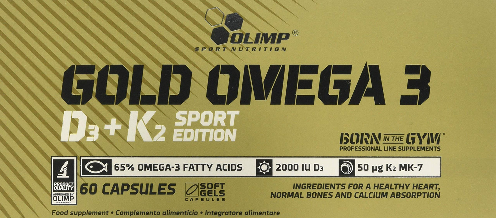 Olimp Nutrition Gold Omega 3 D3 + K2 Sport Edition - 60 caps | High-Quality Vitamins, Minerals & Supplements | MySupplementShop.co.uk