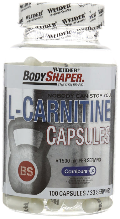 Weider L-Carnitine Capsules - 100 caps - Slimming and Weight Management at MySupplementShop by Weider