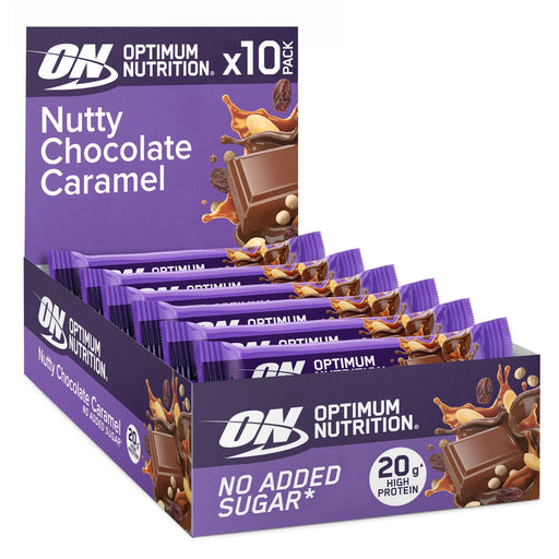 Optimum Nutrition Crunch Bar 12x60G Nutty Choc Caramel - Supplements at MySupplementShop by Optimum Nutrition