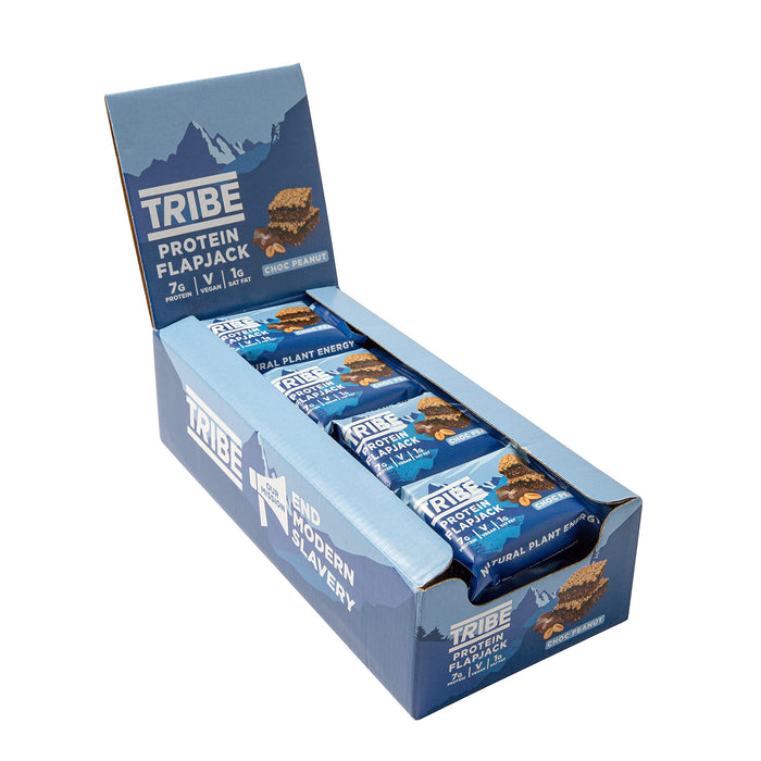 Tribe Protein Flapjack, Choc Peanut - 12 x 50g - Protein Bars at MySupplementShop by Tribe