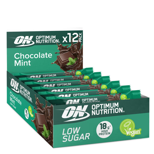 Optimum Nutrition Plant Bar 12x60g Choc Mint - Supplements at MySupplementShop by Optimum Nutrition