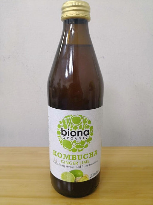 Biona Organic Kombucha Ginger & Lime 330ml | High-Quality Health Foods | MySupplementShop.co.uk