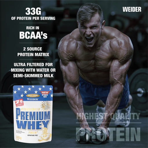Weider Premium Whey, Vanilla-Caramel - 500 grams - Protein at MySupplementShop by Weider