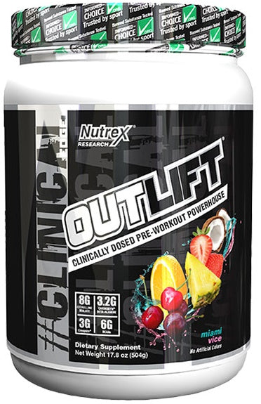 Nutrex OutLift, Miami Vice - 504 grams | High-Quality Pre & Post Workout | MySupplementShop.co.uk