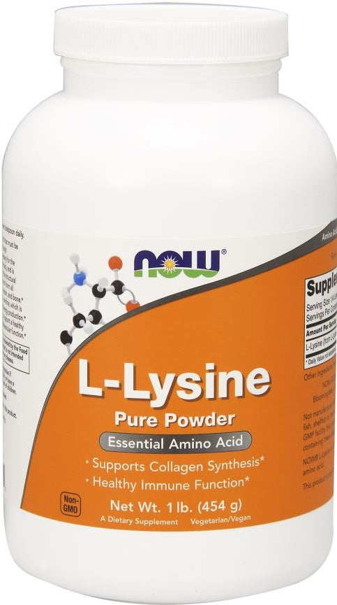 NOW Foods L-Lysine, 1000mg (Powder) - 454g - Amino Acids and BCAAs at MySupplementShop by NOW Foods