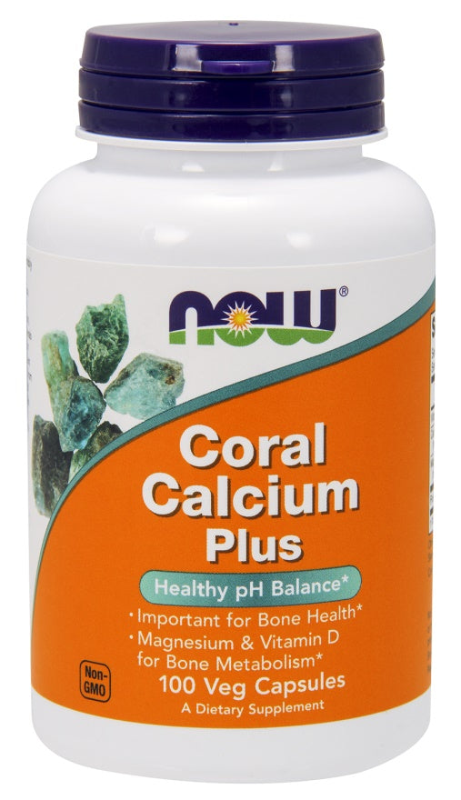 NOW Foods Coral Calcium Plus - 100 vcaps - Health and Wellbeing at MySupplementShop by NOW Foods