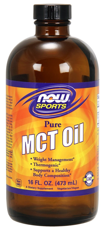 NOW Foods MCT Oil, Pure Liquid - 473 ml. | High-Quality Oils | MySupplementShop.co.uk