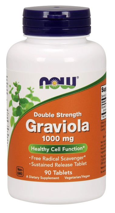 NOW Foods Graviola, 1000mg - 90 tabs - Health and Wellbeing at MySupplementShop by NOW Foods