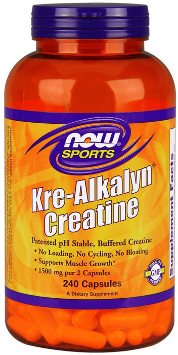 NOW Foods Kre-Alkalyn Creatine 240 Capsules - Creatine Capsules at MySupplementShop by NOW Foods