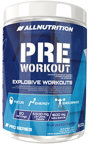 Allnutrition Pre Workout, Fruit Punch - 600 grams | High-Quality Pre & Post Workout | MySupplementShop.co.uk