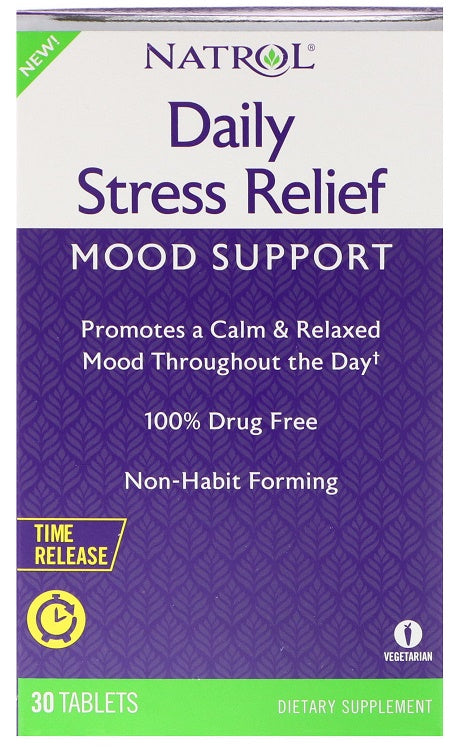 Natrol Daily Stress Relief - 30 tabs | High-Quality Sports Supplements | MySupplementShop.co.uk