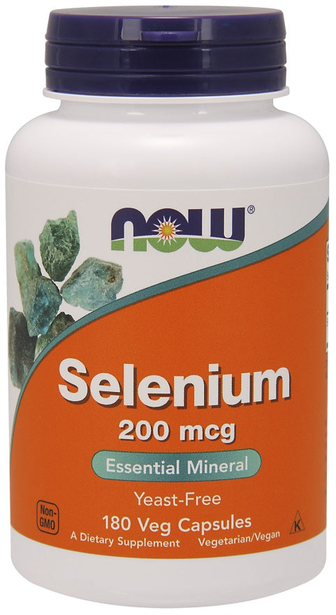 NOW Foods Selenium, 200mcg - 180 vcaps | High-Quality Vitamins & Minerals | MySupplementShop.co.uk