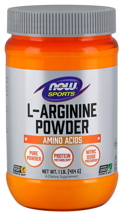 NOW Foods L-Arginine, Pure Powder - 454g | High-Quality Amino Acids and BCAAs | MySupplementShop.co.uk