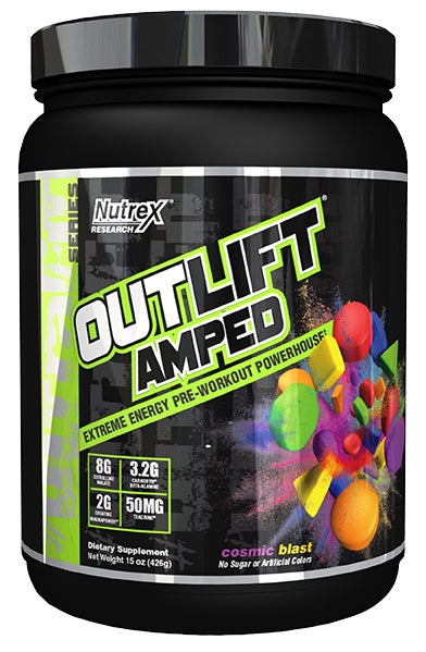 Nutrex Outlift Amped, Cosmic Blast - 426 grams | High-Quality Pre & Post Workout | MySupplementShop.co.uk