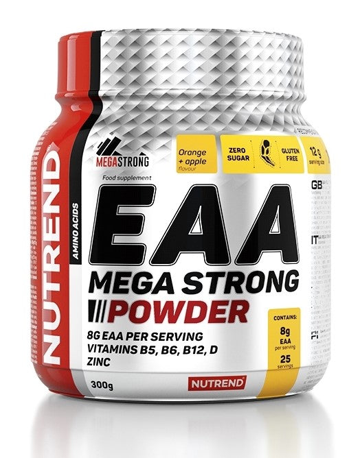 Nutrend EAA Mega Strong Powder, Orange + Apple - 300 grams | High-Quality Amino Acids and BCAAs | MySupplementShop.co.uk