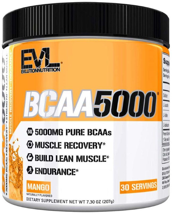 EVLution Nutrition BCAA 5000, Mango - 207 grams - Default Title - Amino Acids and BCAAs at MySupplementShop by EVLution Nutrition