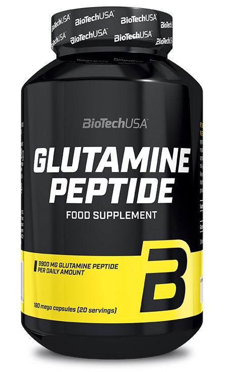 BioTechUSA Glutamine Peptide - 180 caps | High-Quality Amino Acids and BCAAs | MySupplementShop.co.uk