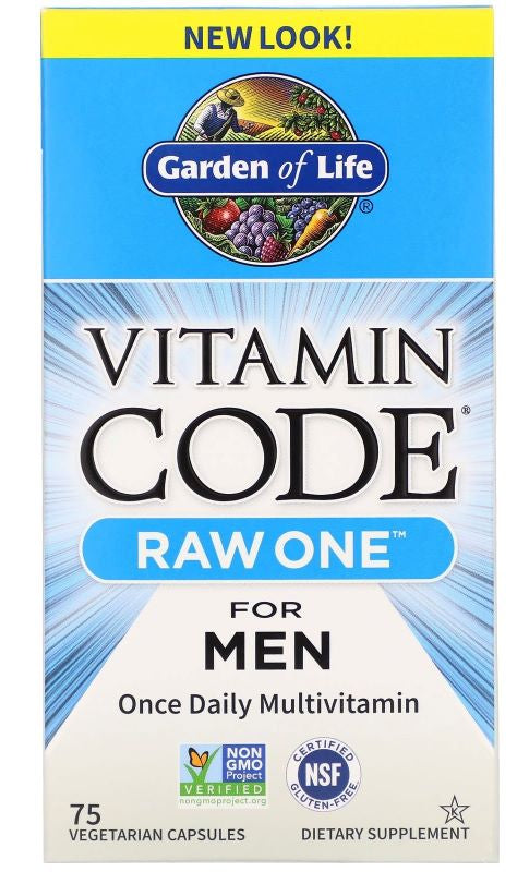 Garden of Life Vitamin Code RAW ONE for Men - 75 vcaps - Vitamins &amp; Minerals at MySupplementShop by Garden of Life