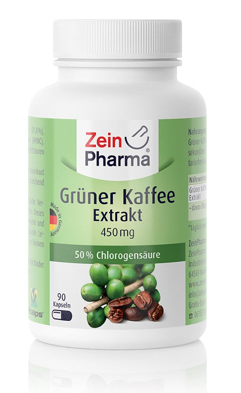 Zein Pharma Green Coffee Extract, 450mg - 90 caps | High-Quality Sports Supplements | MySupplementShop.co.uk