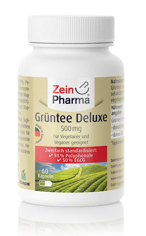 Zein Pharma Green Tea Deluxe, 500mg - 60 caps | High-Quality Health and Wellbeing | MySupplementShop.co.uk