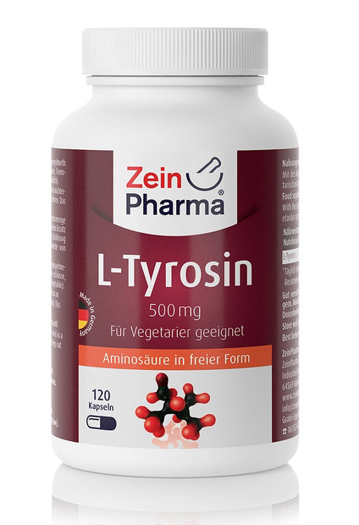 Zein Pharma L-Tyrosine, 500mg - 120 caps | High-Quality Combination Multivitamins & Minerals | MySupplementShop.co.uk