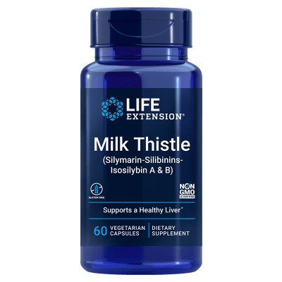 Life Extension Milk Thistle, Silymarin-Silibinins-Isosilybin A & B - 60 vcaps | High-Quality Liver Support | MySupplementShop.co.uk