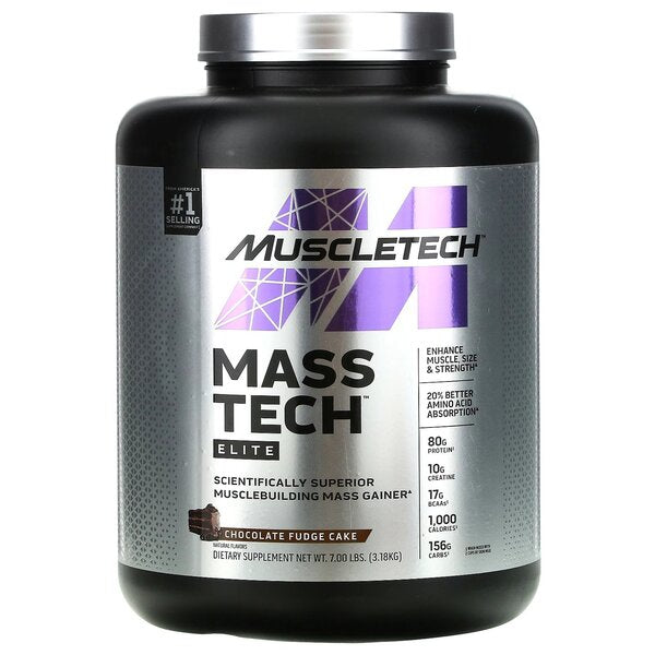 MuscleTech Mass-Tech Elite Vanilla Cake Flavour Mass Gainer 3180g - Default Title - Weight Gainers & Carbs at MySupplementShop by Muscletech