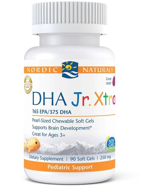 Nordic Naturals DHA Junior Xtra, Berry - 90 softgels | High-Quality Health and Wellbeing | MySupplementShop.co.uk