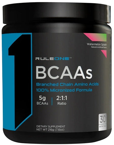 Rule One BCAAs, Watermelon Splash - 216 grams | High-Quality Amino Acids and BCAAs | MySupplementShop.co.uk