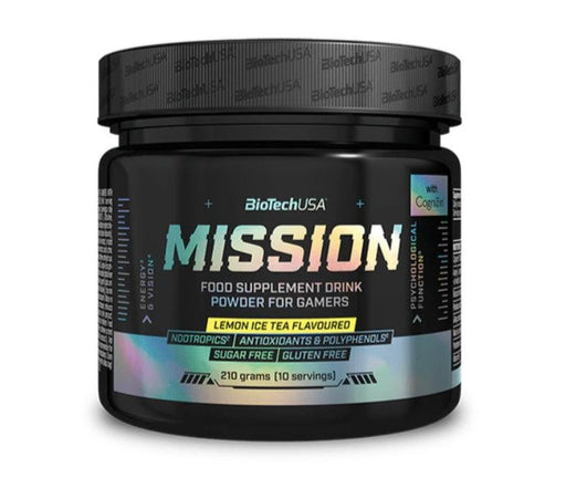 BioTechUSA Mission, Lemon Ice Tea - 210 grams | High-Quality Mental Focus and Memory | MySupplementShop.co.uk