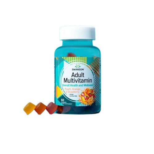 Swanson Adult Multivitamin, Peach, Orange & Strawberry - 60 gummies - Sports Supplements at MySupplementShop by Swanson