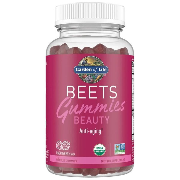 Garden of Life Beauty Beets Gummies, Raspberry - 60 fruit gummies - Hair and Nails at MySupplementShop by Garden of Life