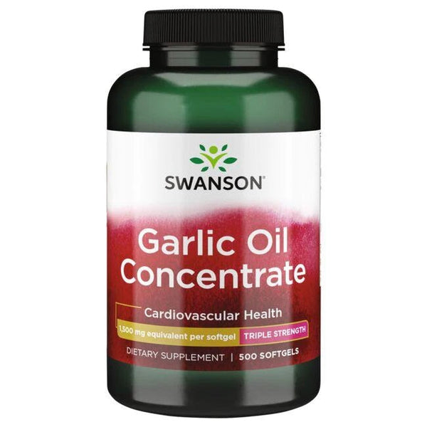 Swanson Garlic Oil Concentrate, 1500mg - 500 softgels | High-Quality Health and Wellbeing | MySupplementShop.co.uk