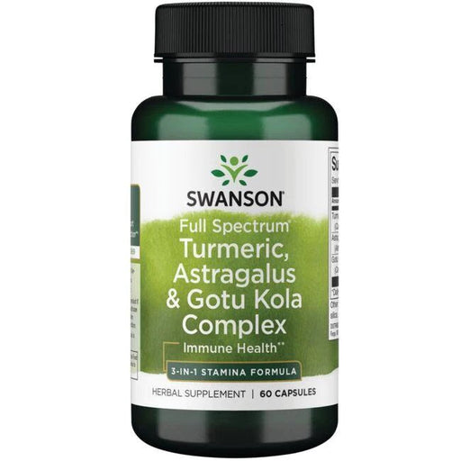 Swanson Full Spectrum Turmeric, Astragalus & Gotu Kola Complex - 60 caps | High-Quality Health and Wellbeing | MySupplementShop.co.uk