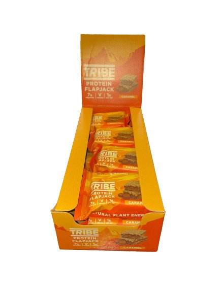 Tribe Protein Flapjack, Caramel - 12 x 50g | High-Quality Protein Bars | MySupplementShop.co.uk