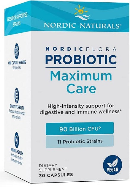 Nordic Flora Probiotic Maximum Care - 30 vcaps | High-Quality Bacterial Cultures | MySupplementShop.co.uk