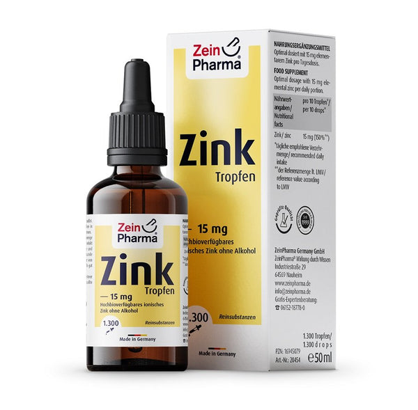 Zein Pharma Zinc Drops, 15mg - 50 ml. - Default Title - Vitamins & Minerals at MySupplementShop by Zein Pharma