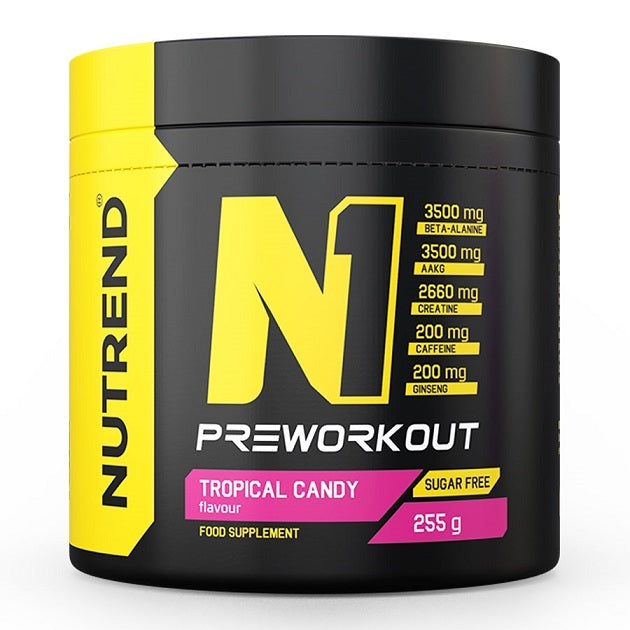 N1 Pre-Workout, Tropical Candy - 255g by Nutrend at MYSUPPLEMENTSHOP.co.uk