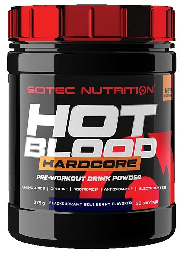 SciTec Hot Blood Hardcore Blackcurrant Goji Berry  375g - Pre & Post Workout at MySupplementShop by SciTec